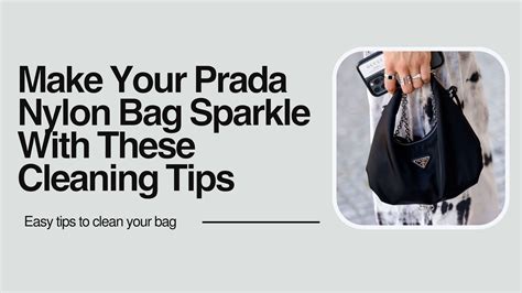 how to clean a prada nylon bag|cleaning nylon prada bag.